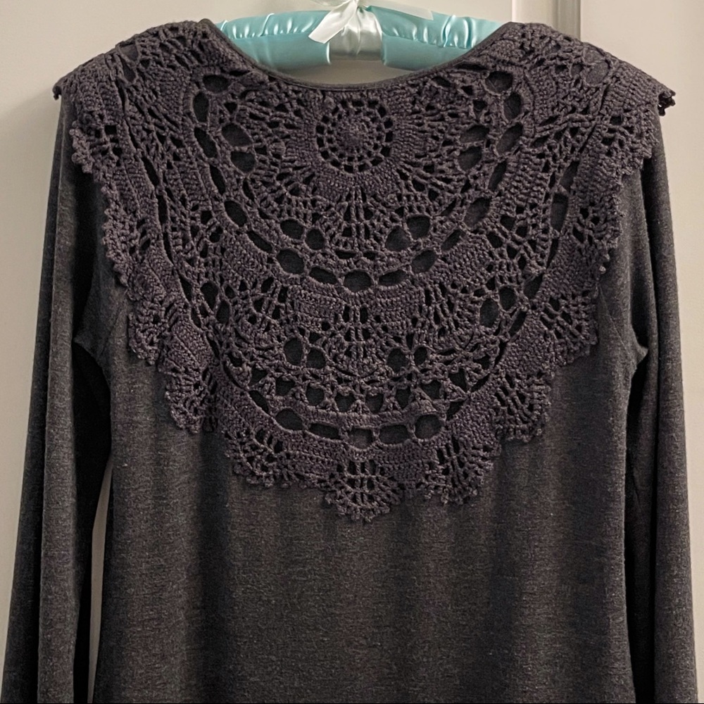 Cluny Cynthia Steffe Dress Comfy Gray Knit  Small